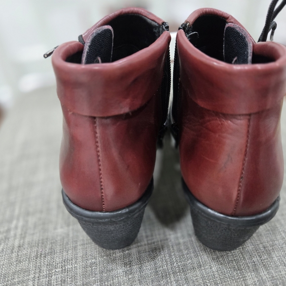 Rieker Burgundy Color Ankle Boots For Women Size 36 EU Excellent Condition - Picture 6 of 10